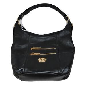 Like New Womens Black Nappa Leather Handbag - Bernini